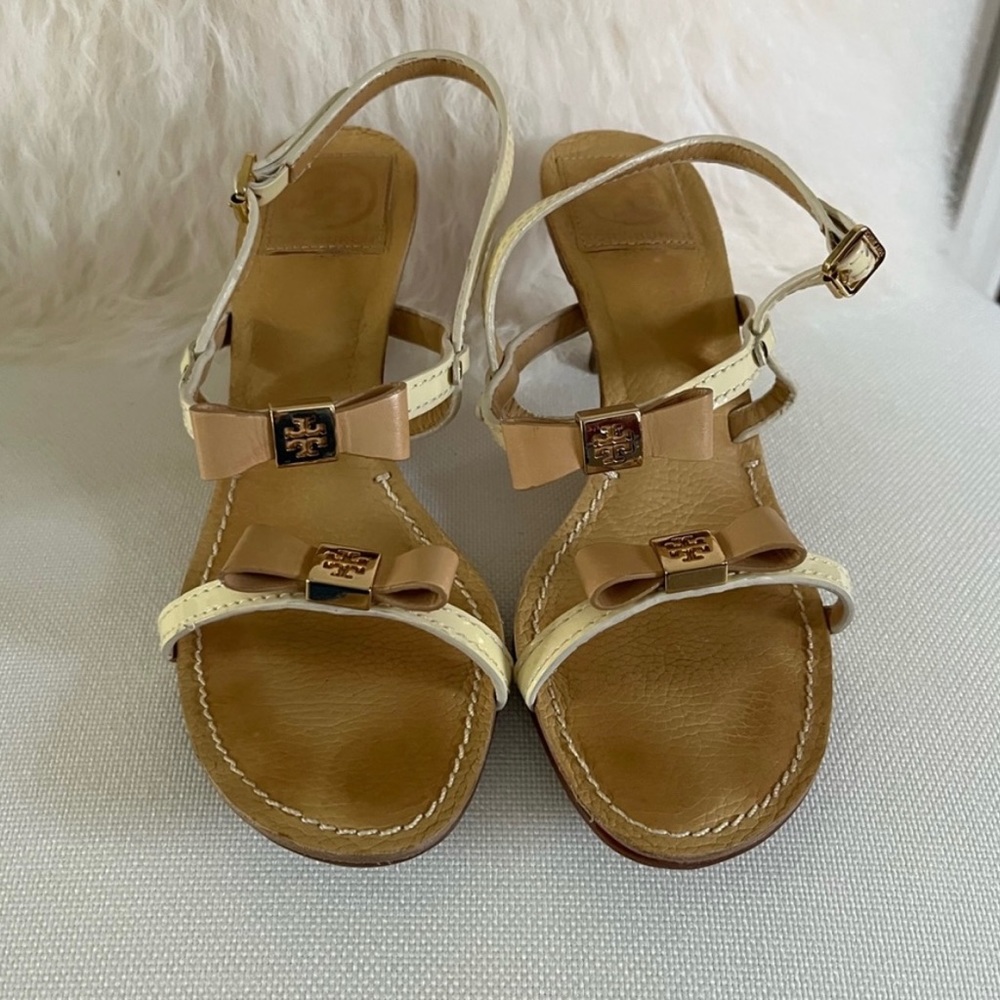 Authentic Tory Burch Kitten Heel Sandals